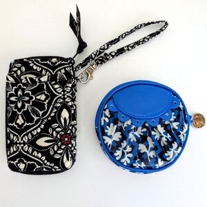 NEW Vera Bradley Barcelona Zip-Around Wristlet & FRILL Flower Power Coin Wallet